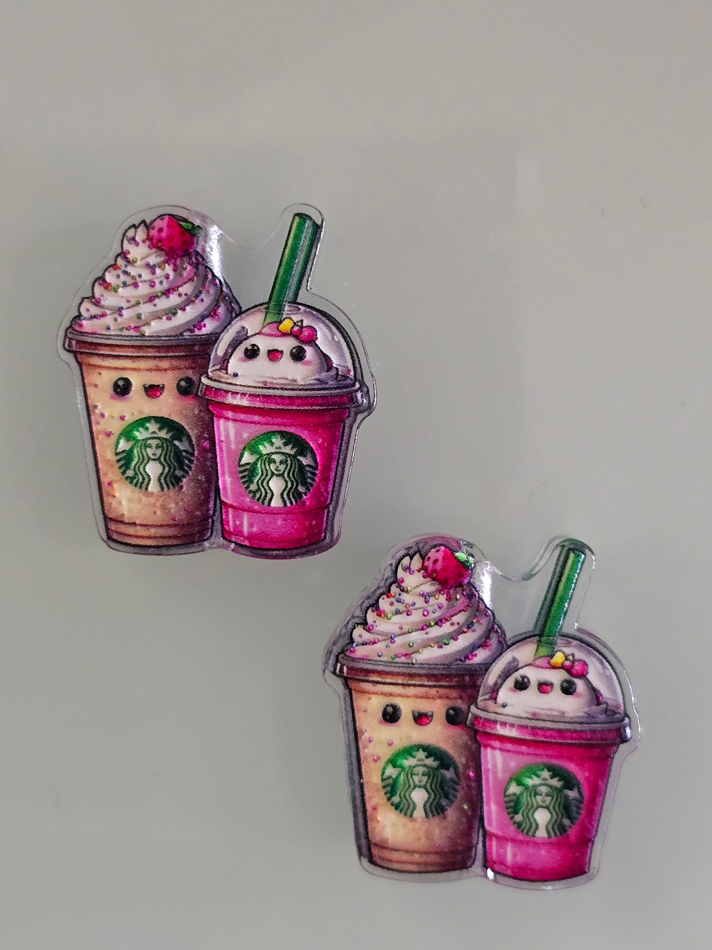 Acrylic focal beads coffee drinks