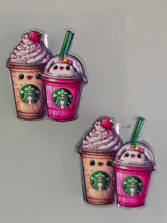 Acrylic focal beads coffee drinks