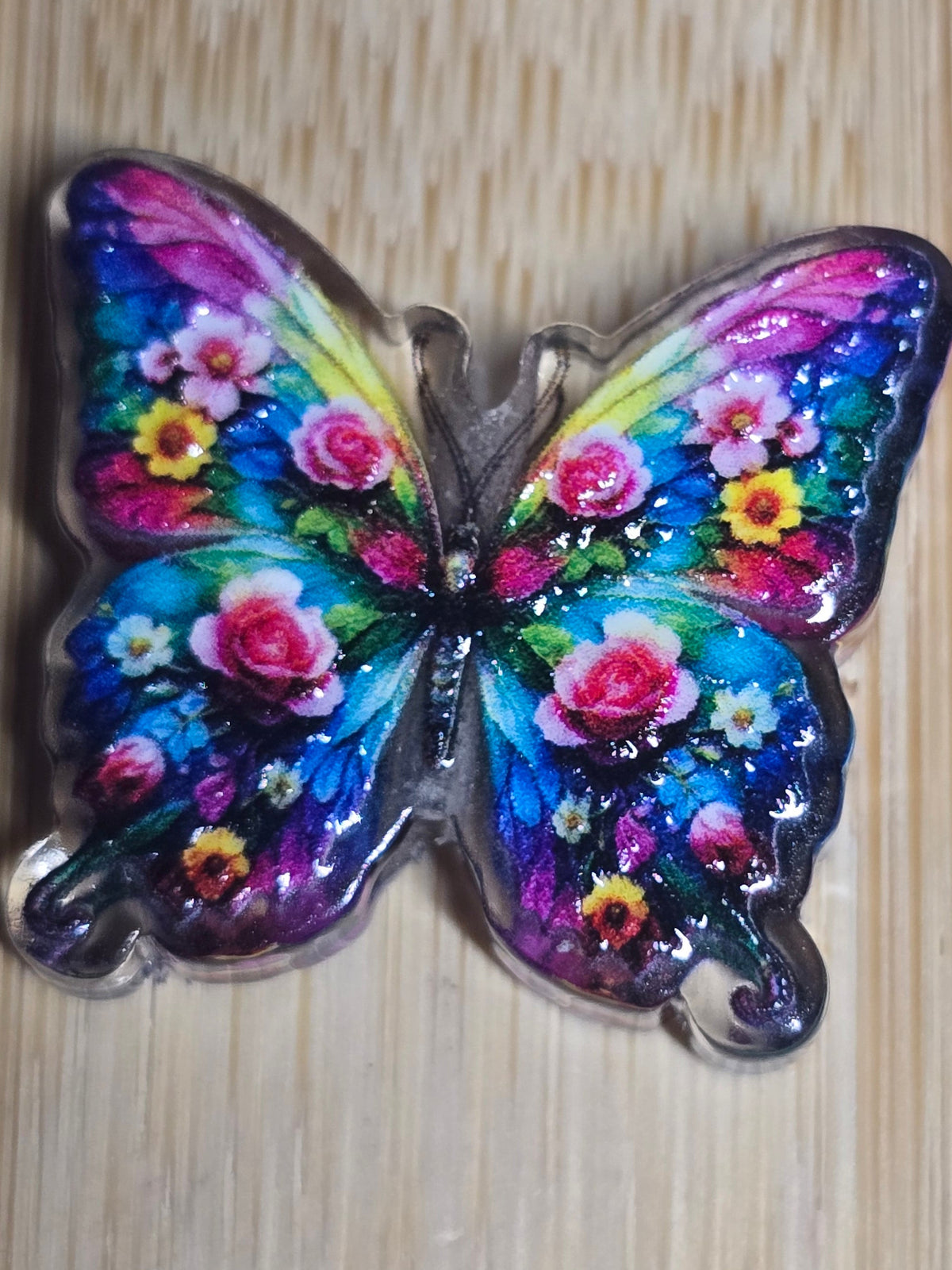 Focal acrylic beads butterflies