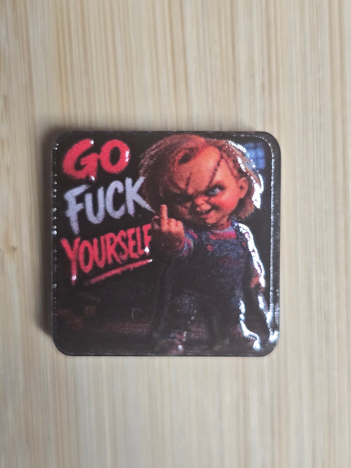Acrylic focal beads adult language horror character