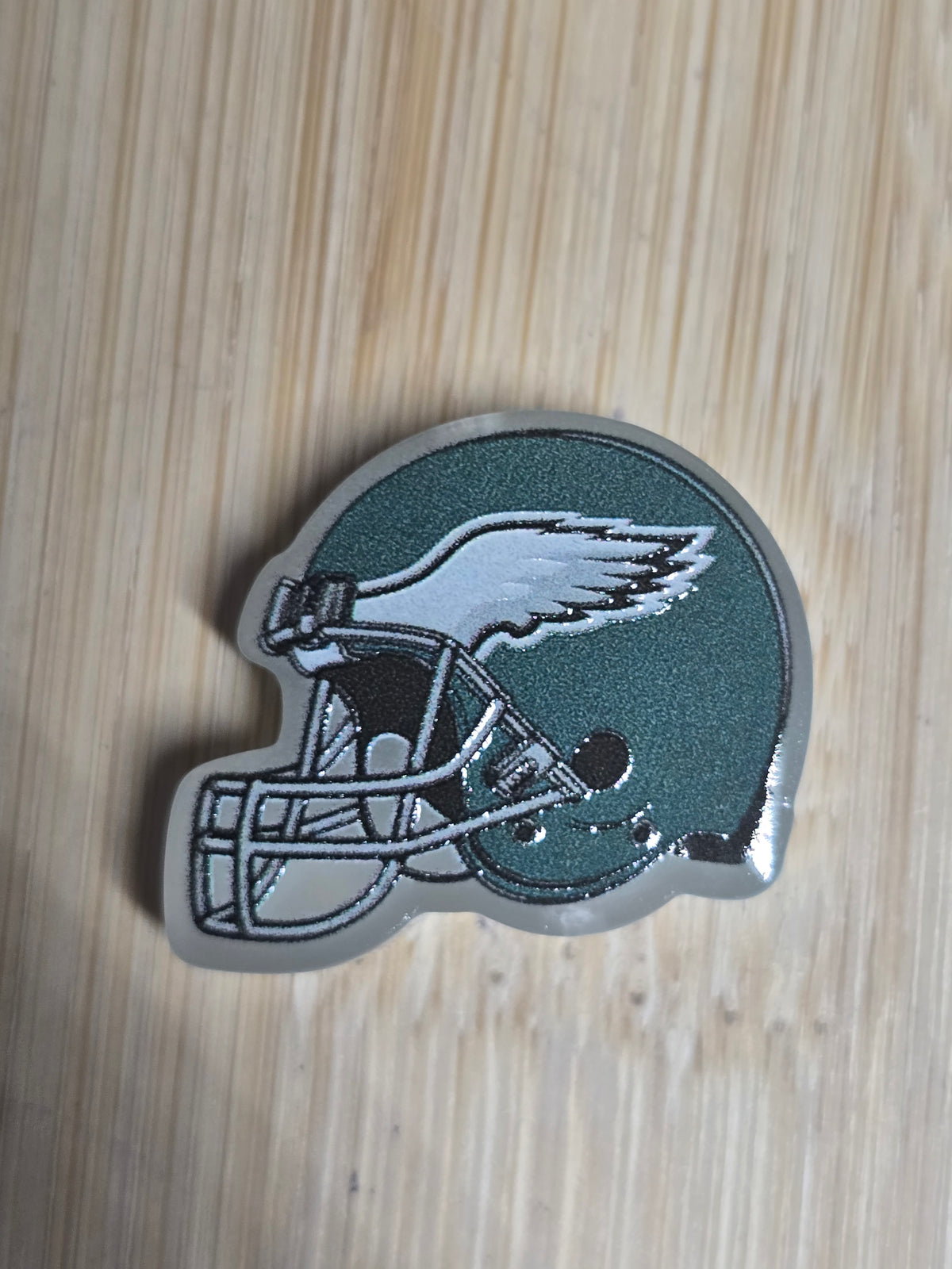 Acrylic focal beads- sports helmets