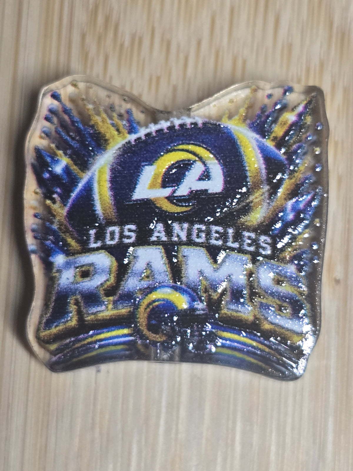 Acrylic focal beads nfl football teams