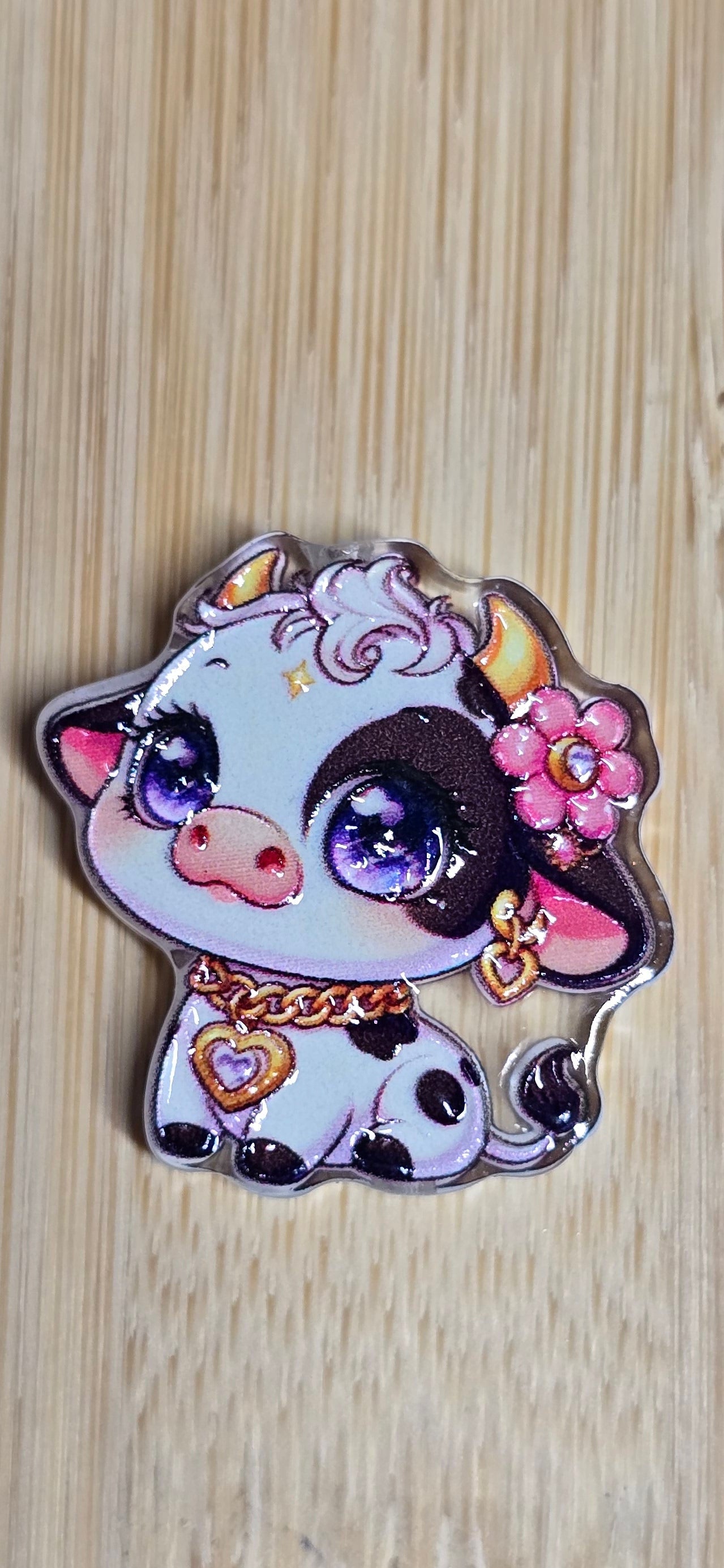 Acrylic focal beads all about cows