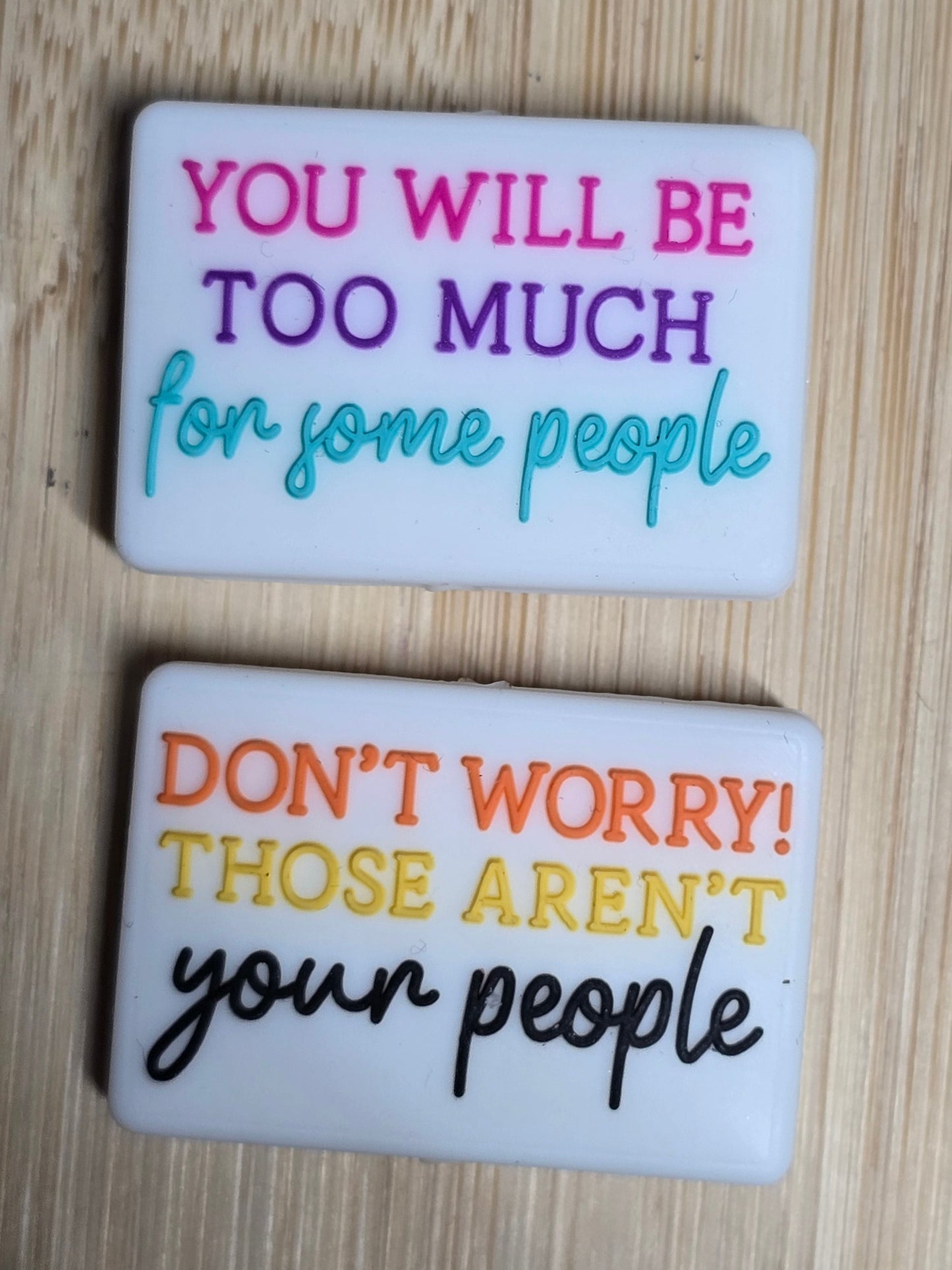 Focal silicone double sided sarcastic humor