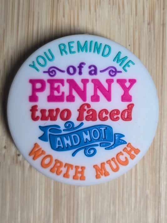 Focal silicone bead sarcastic humor