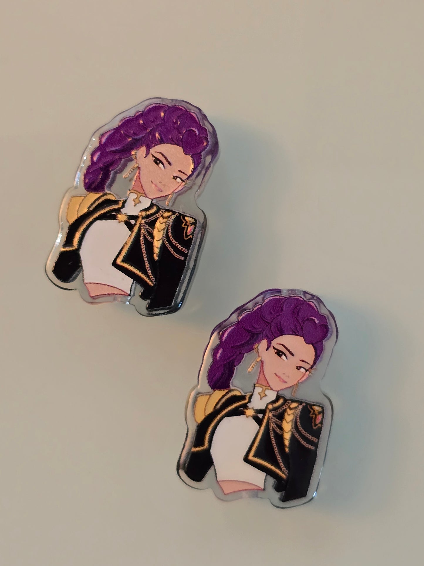 Acrylic focal beads girl band