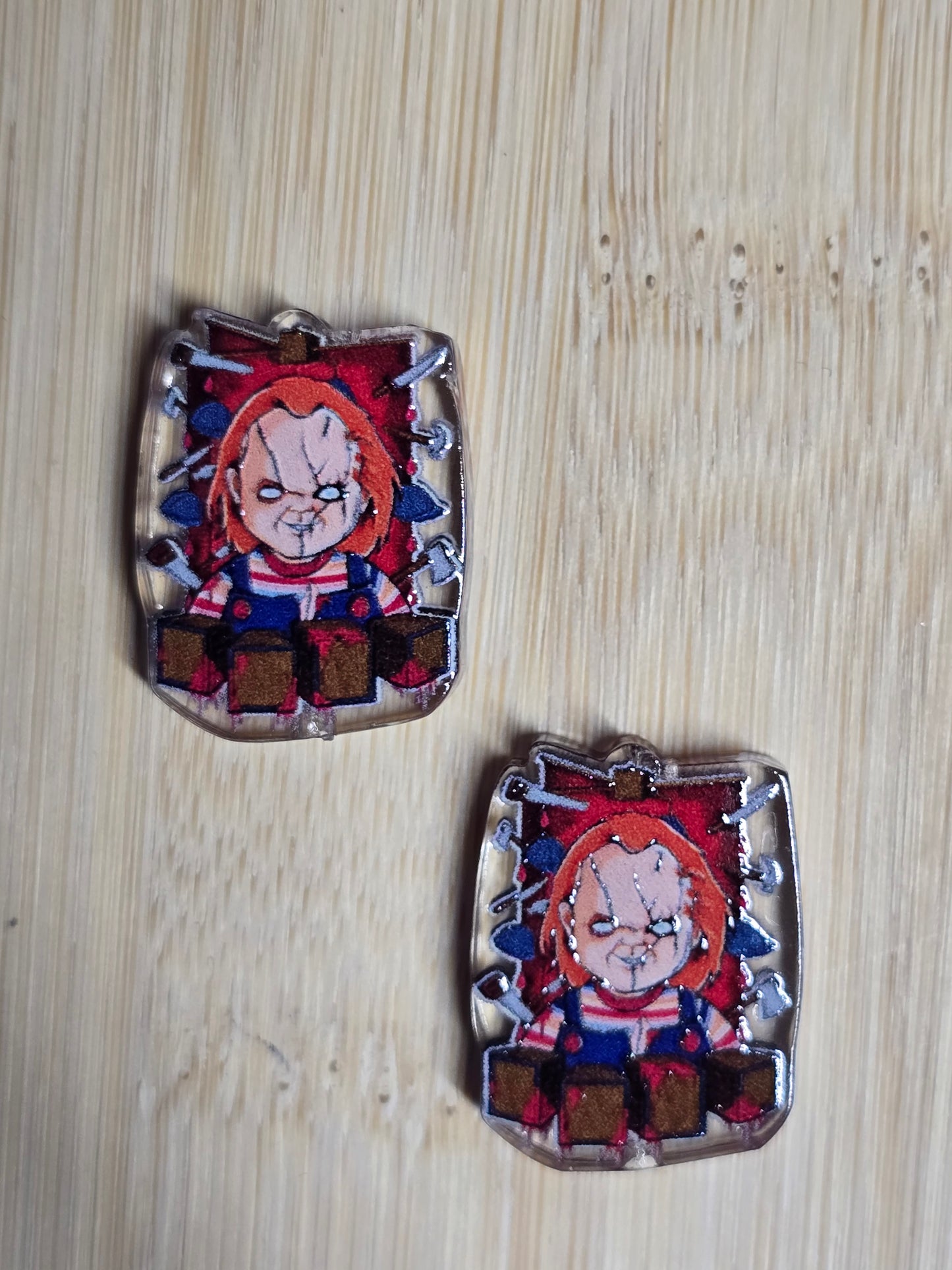 Acrylic focal beads horror character
