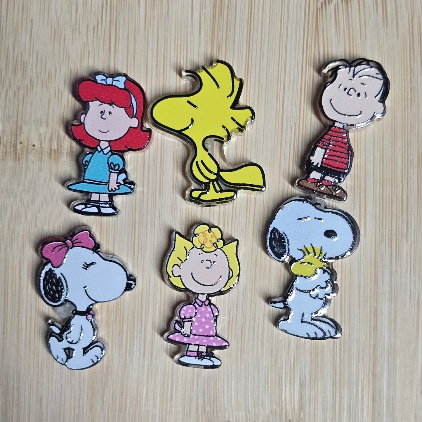 Acrylic focal beads mix- Peanuts characters