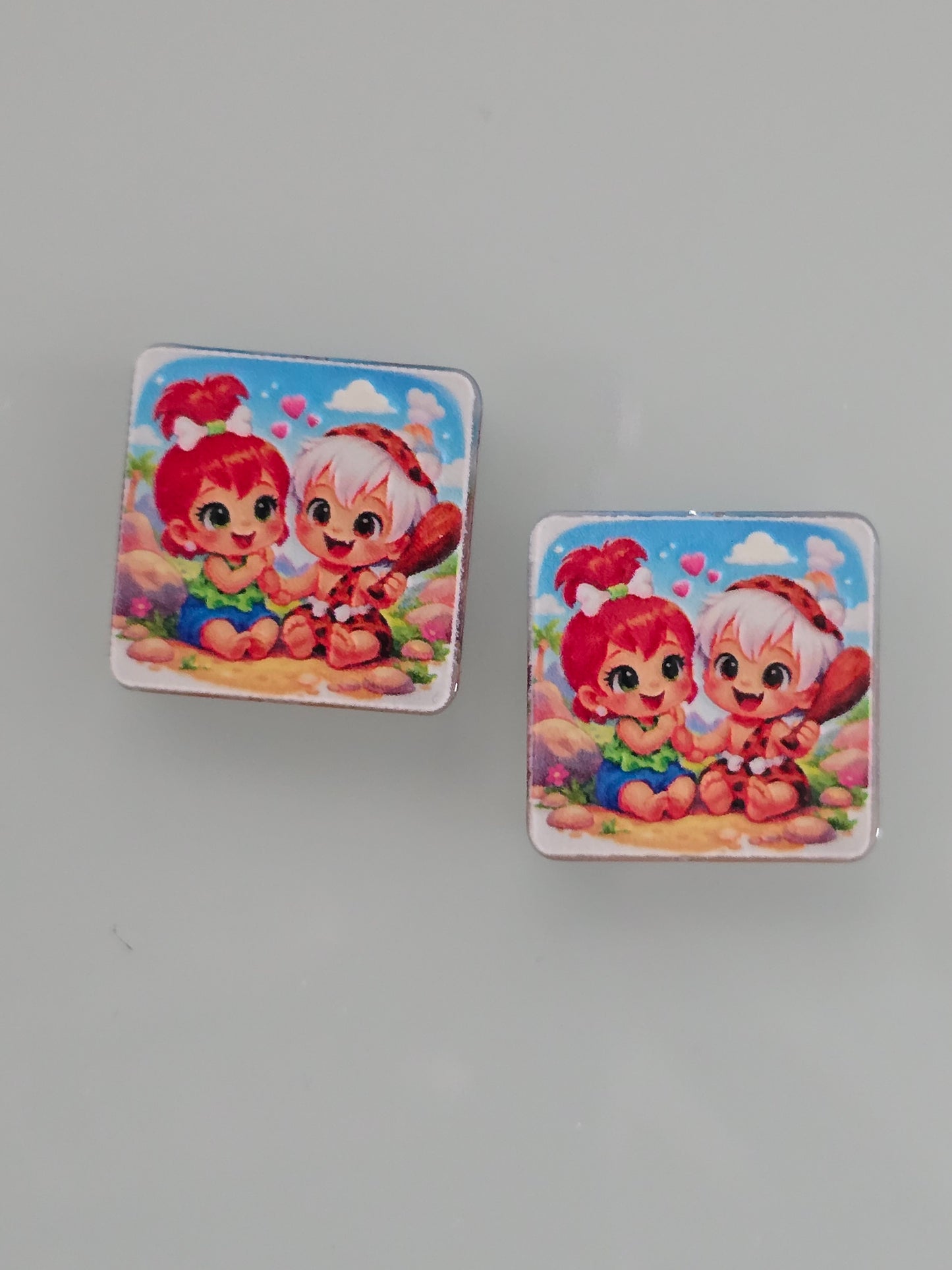 Acrylic focal beads stone age kids