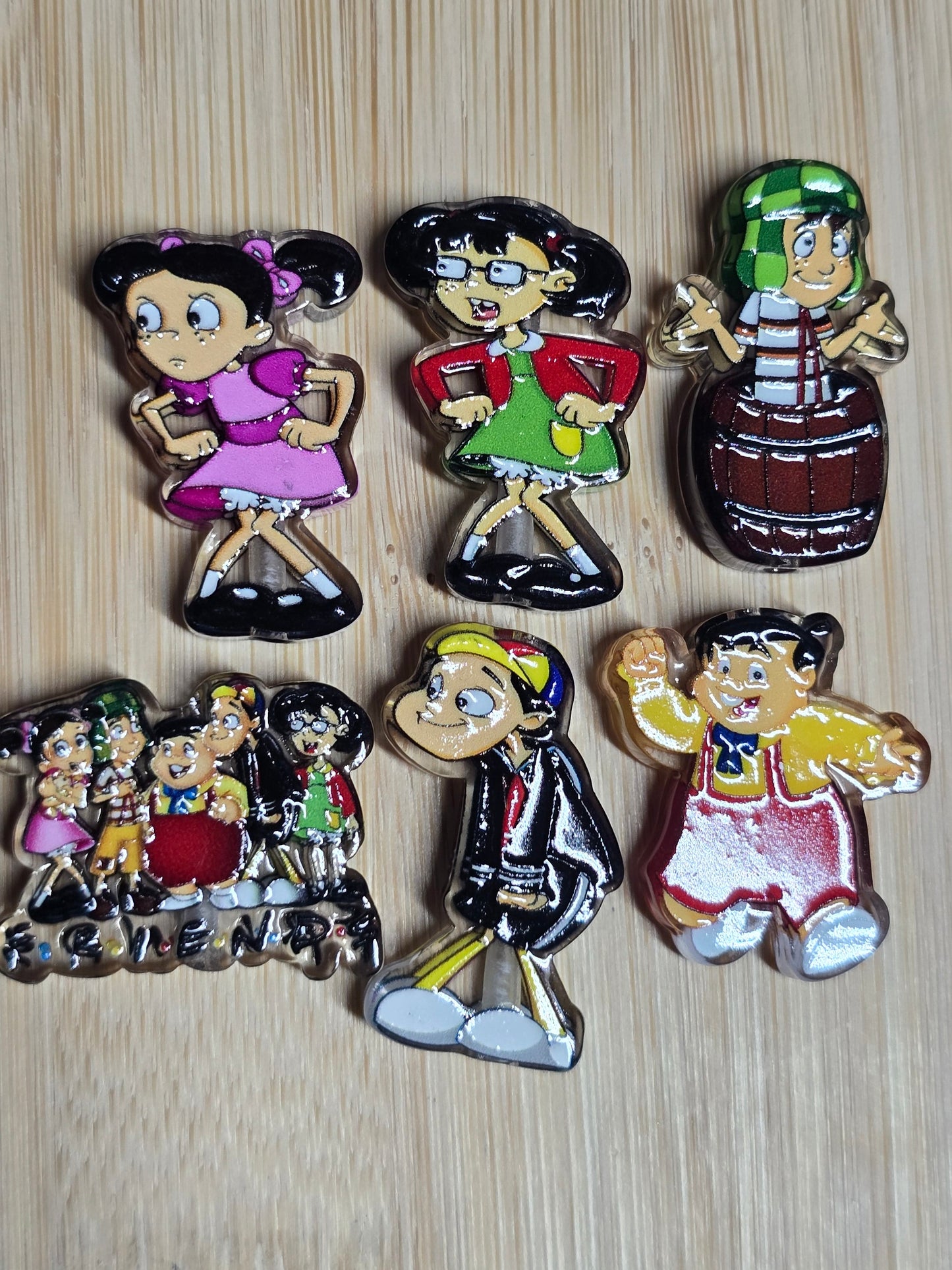 Acrylic focal beads chavo family mix