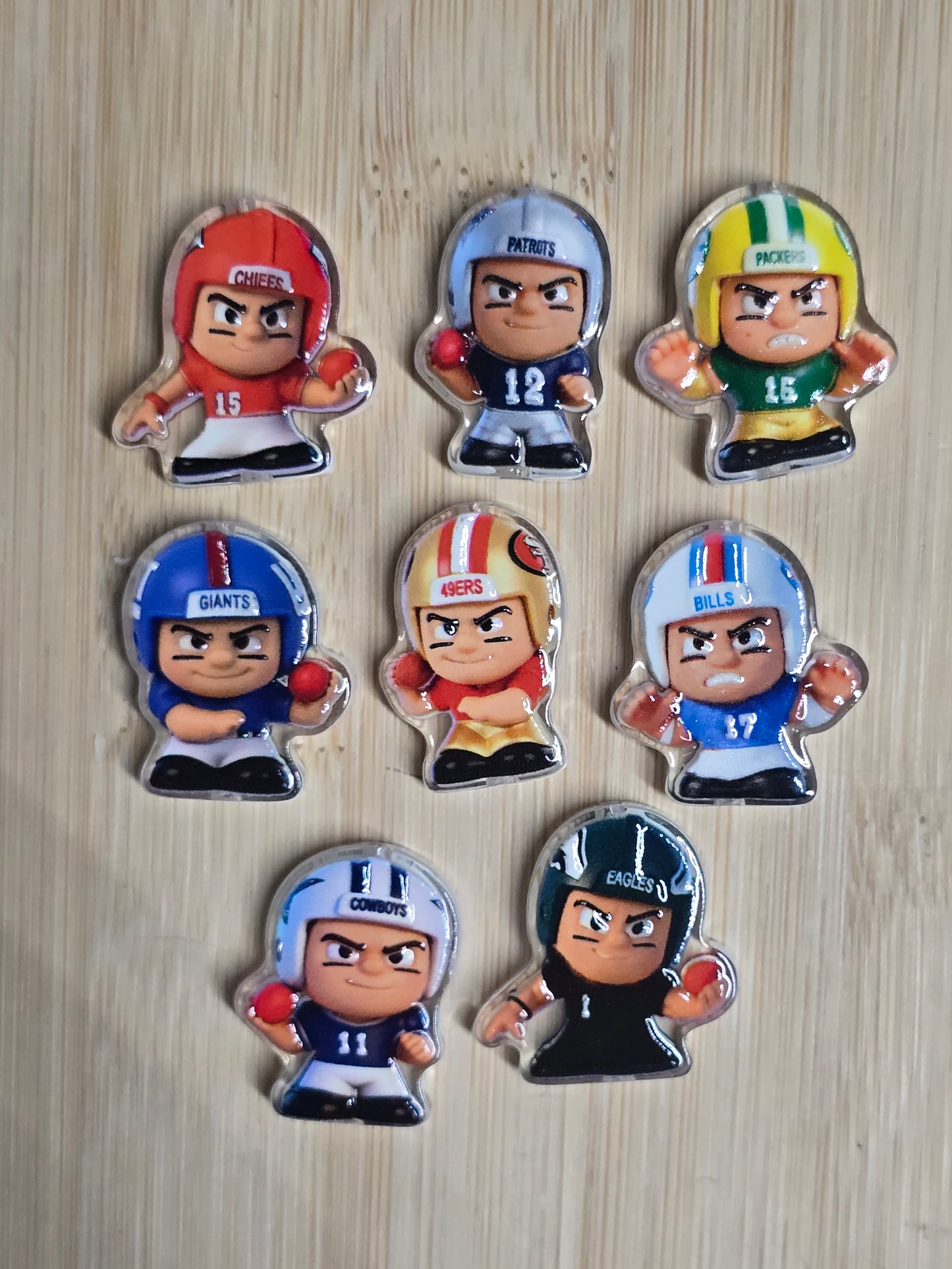 Focal- acrylic focal beads nfl teams