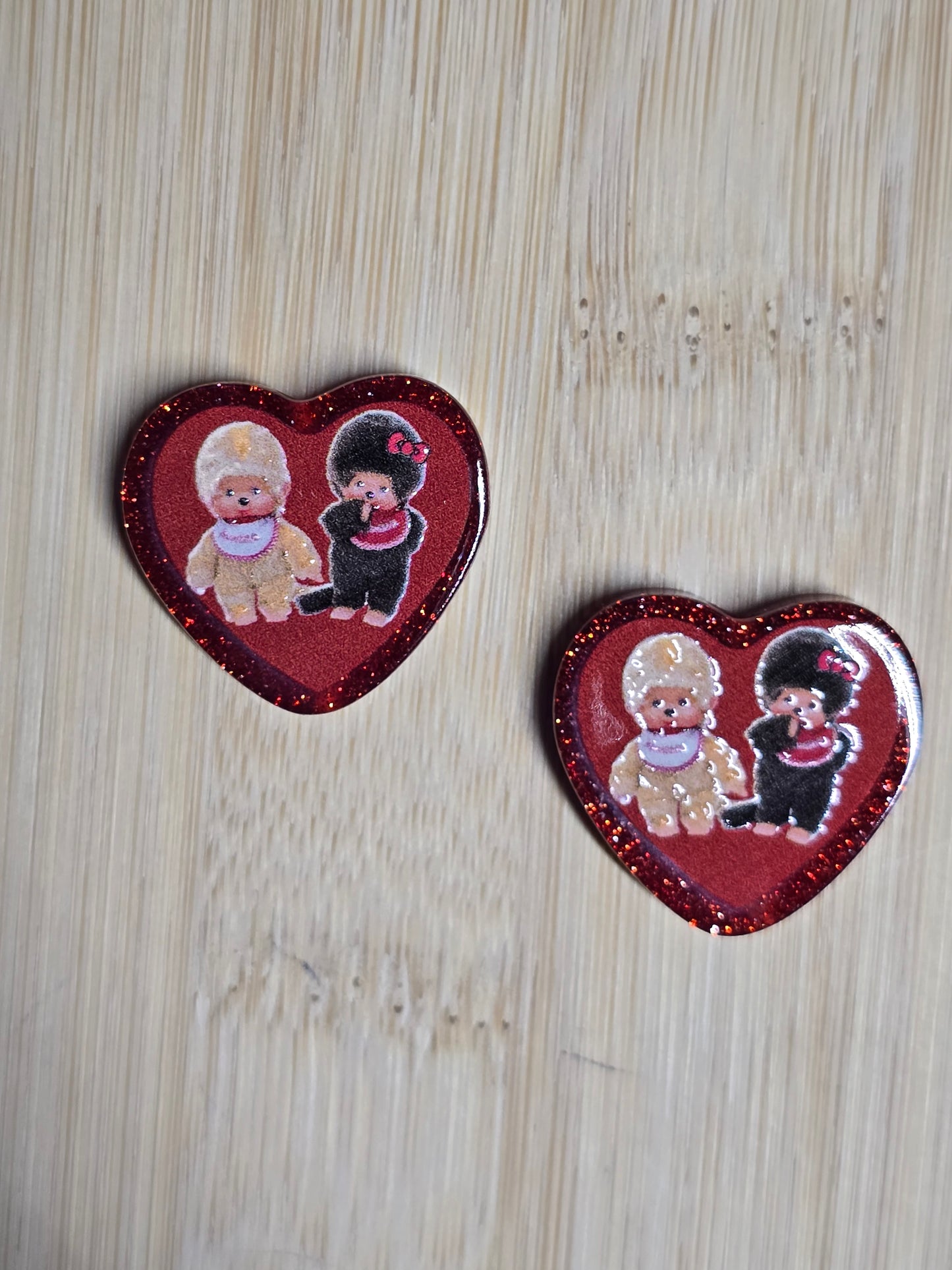 Acrylic focal beads 70's doll