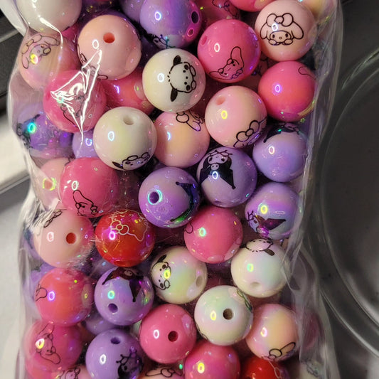 Sanrio 16mm acrylic beads