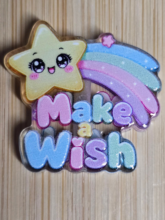Acrylic focal beads- make a wish