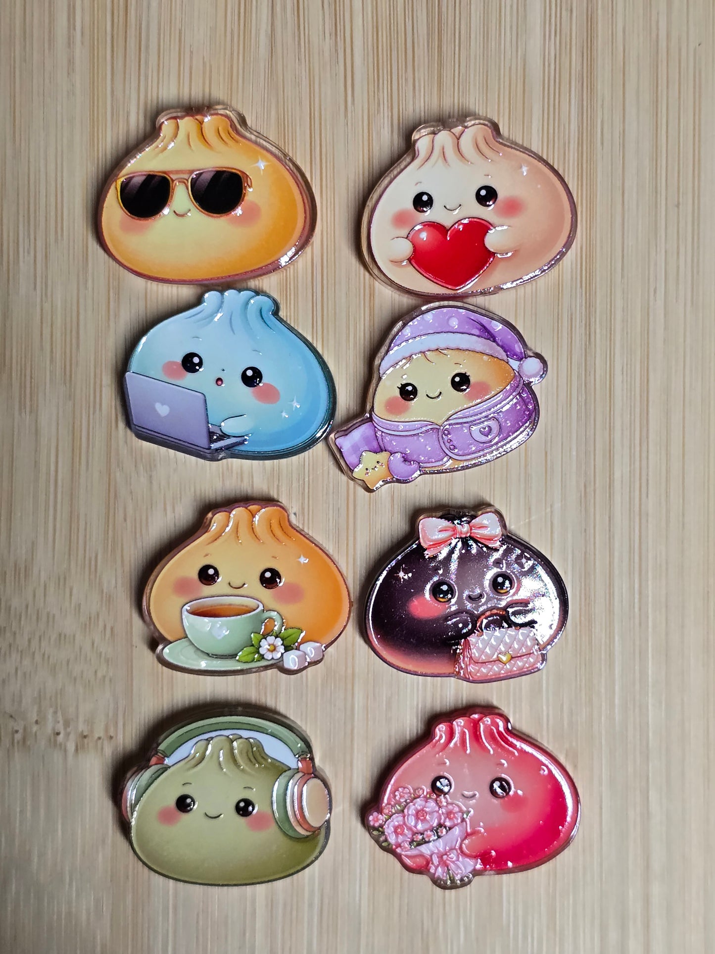 Acrylic focal beads- dumplings/bao random mix