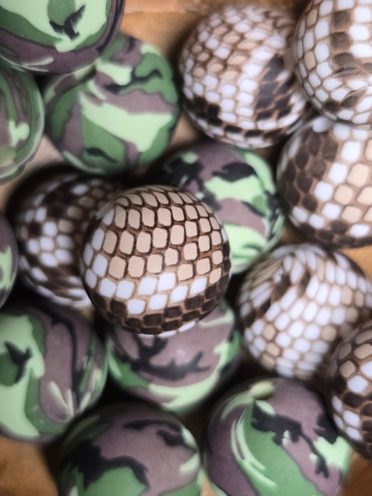 15mm silicone printed beads