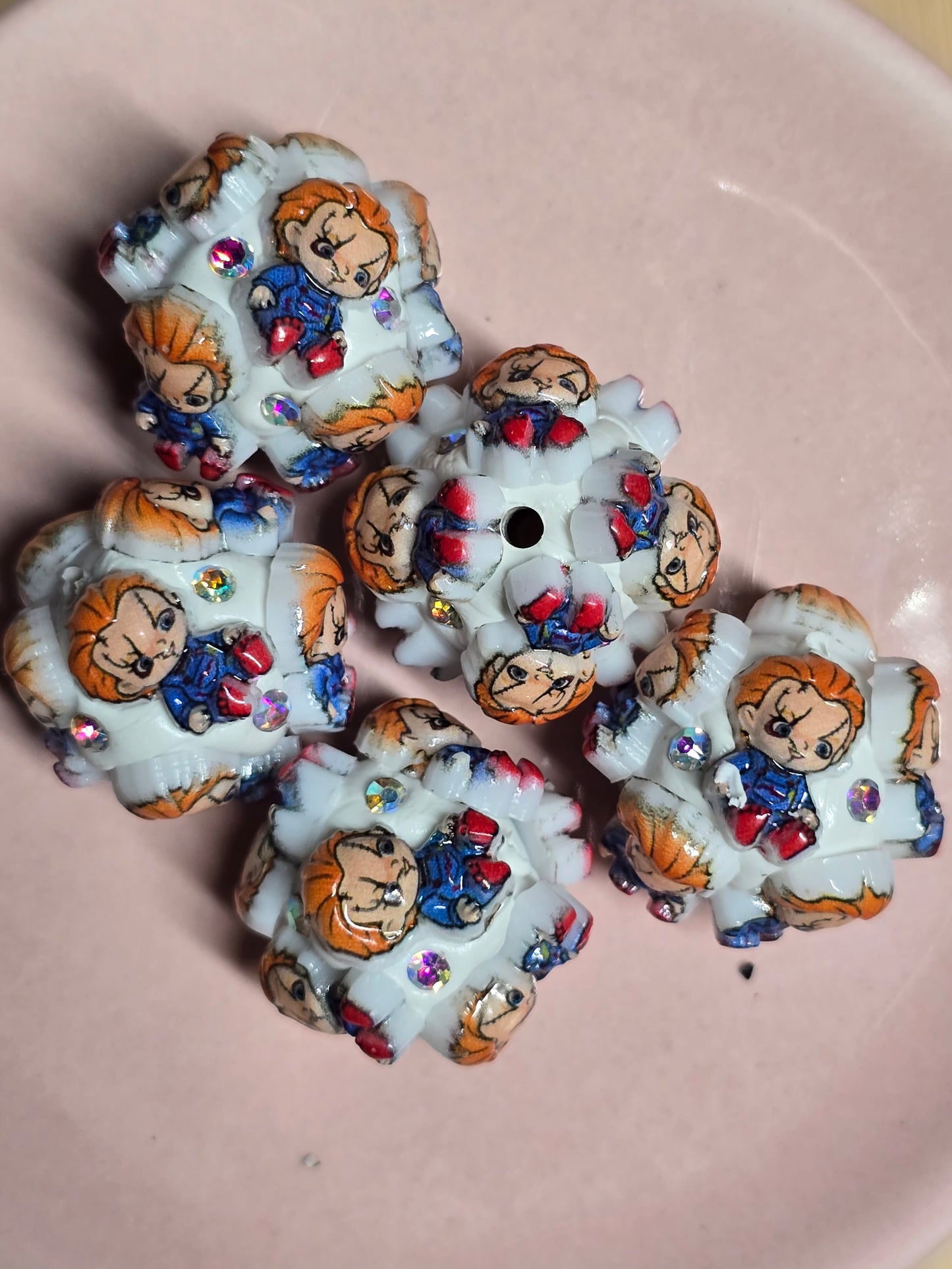 Acrylic beads horror character chucky