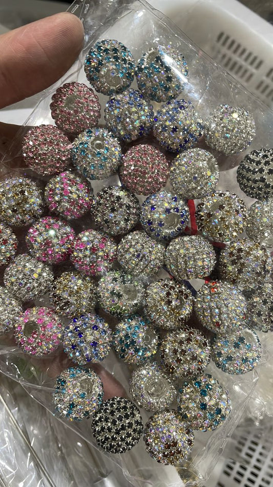 16mm Rhinestone bead 3 colors- bling bling- 20pcs