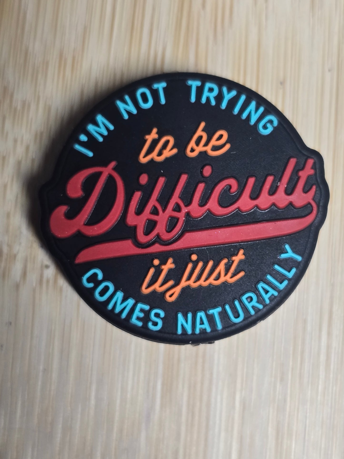 Focal silicone bead sarcastic humor