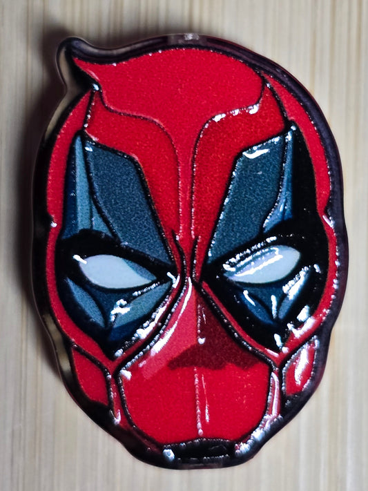 Acrylic focal beads- adult humor superhero