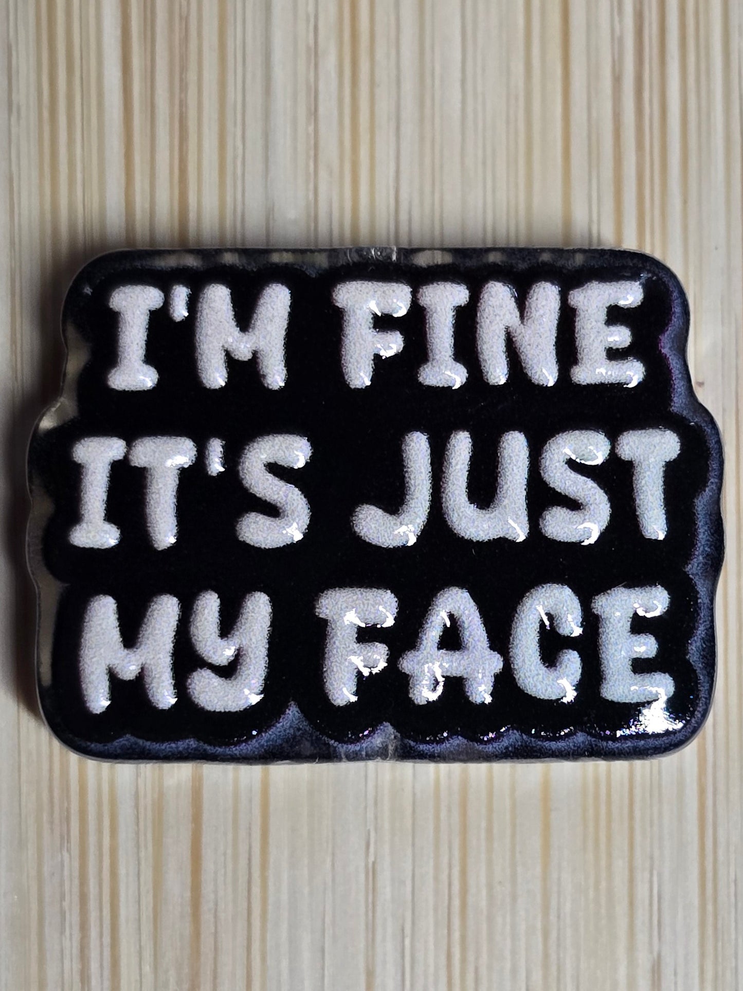 Acrylic focal beads- sarcastic humor- my face