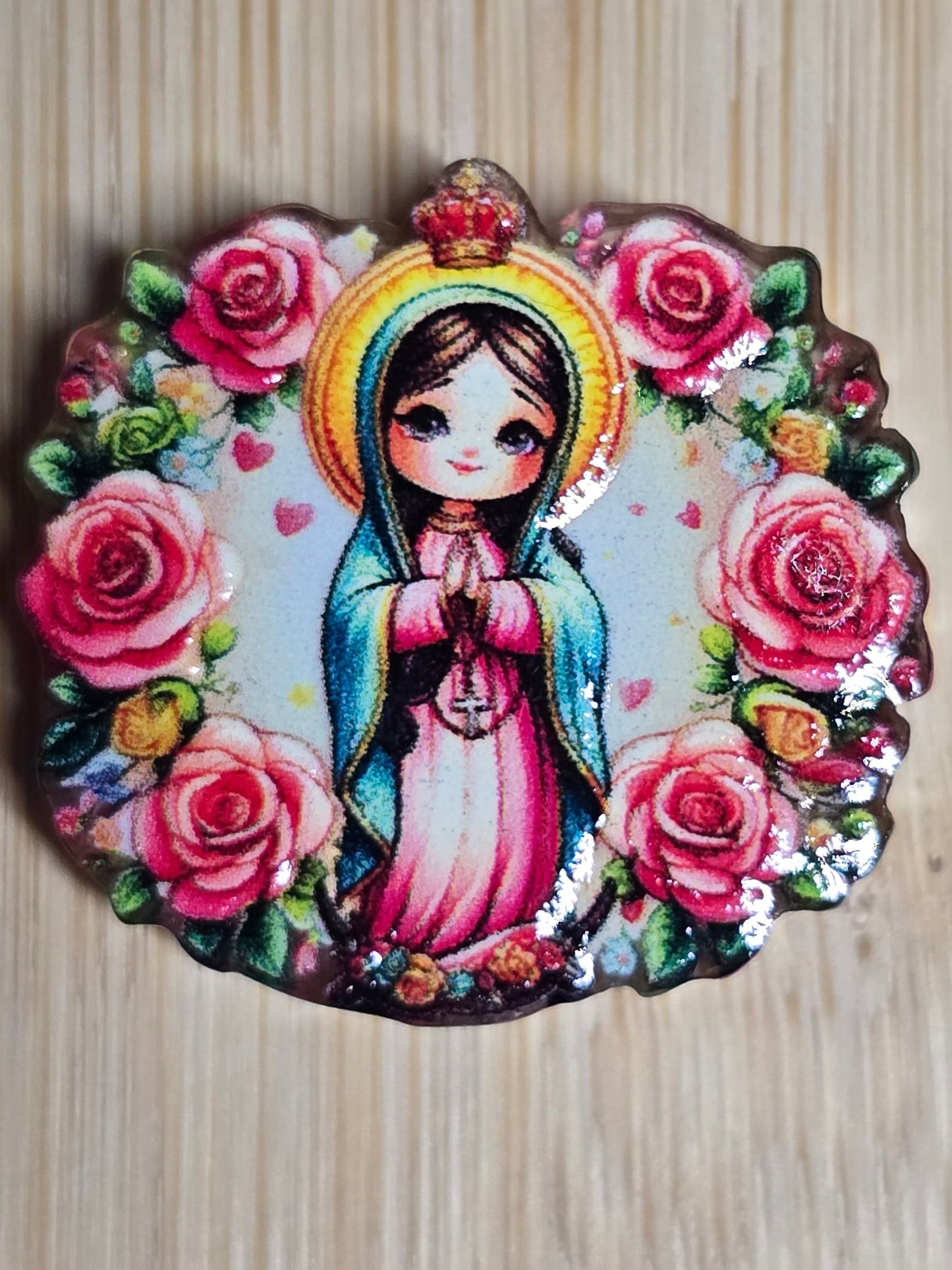 Acrylic focal beads religious related