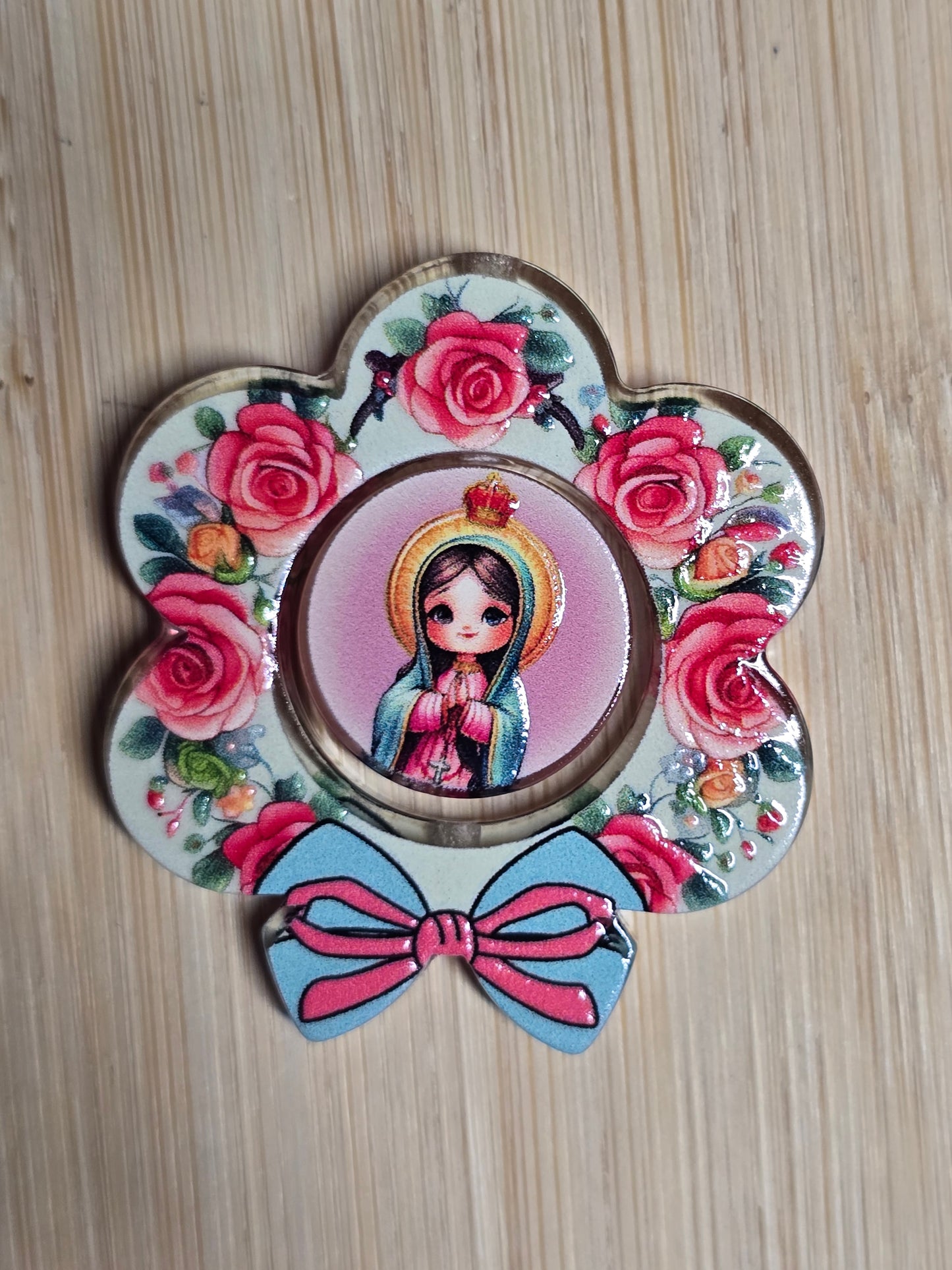 Acrylic focal set beads- mary