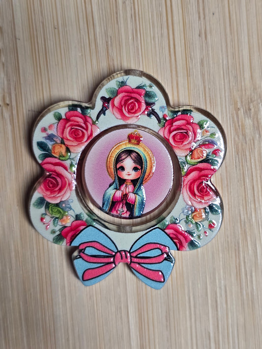 Acrylic focal set beads- mary