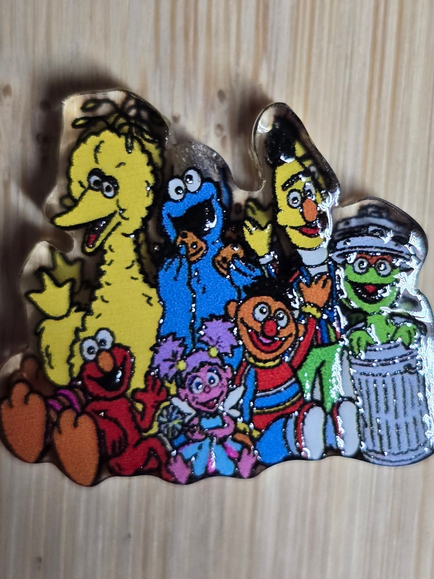 Acrylic focal beads 70's children's show