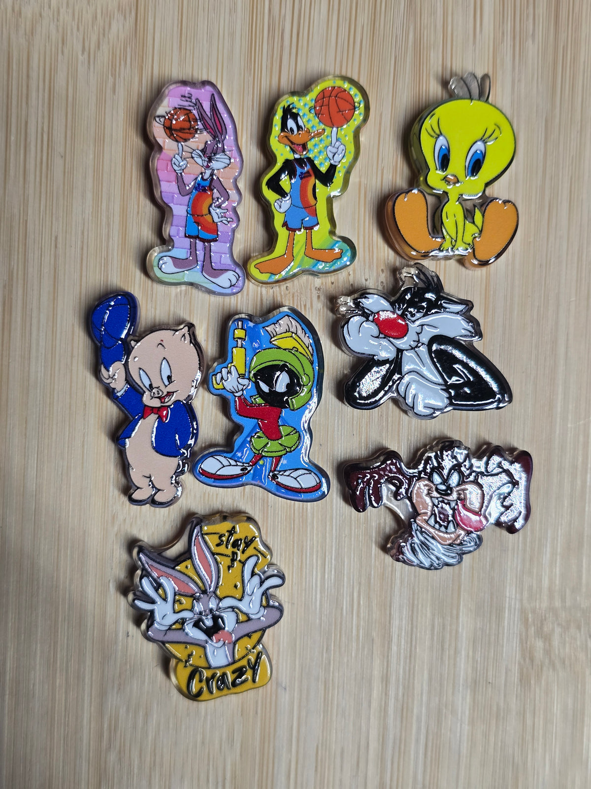 Acrylic focal beads- WB characters