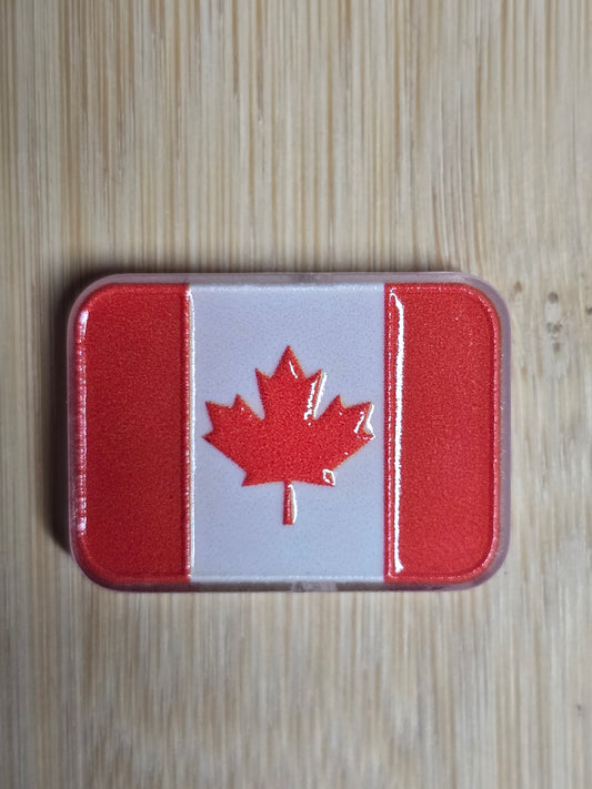 Acrylic focal beads flag- Canada