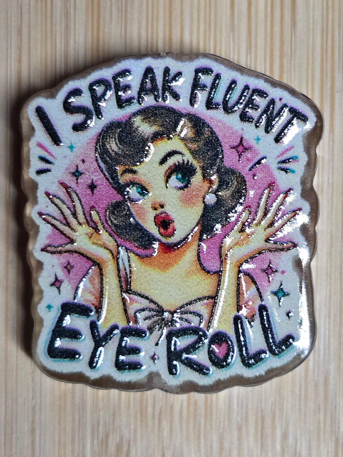 Acrylic focal beads sarcastic humor