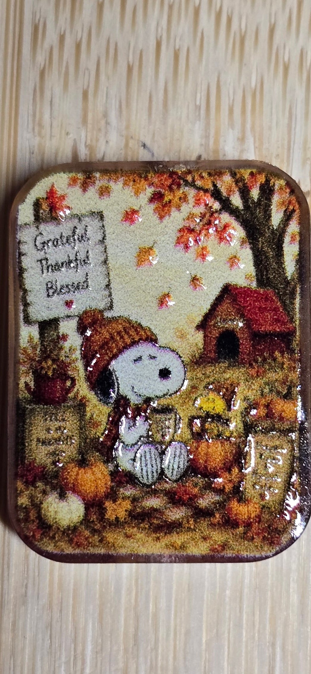 Acrylic focal beads- a boy and his dog