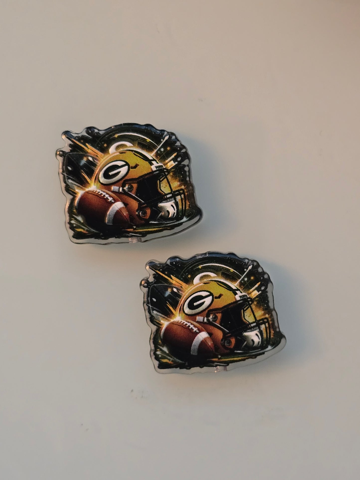 Acrylic focal beads nfl football teams