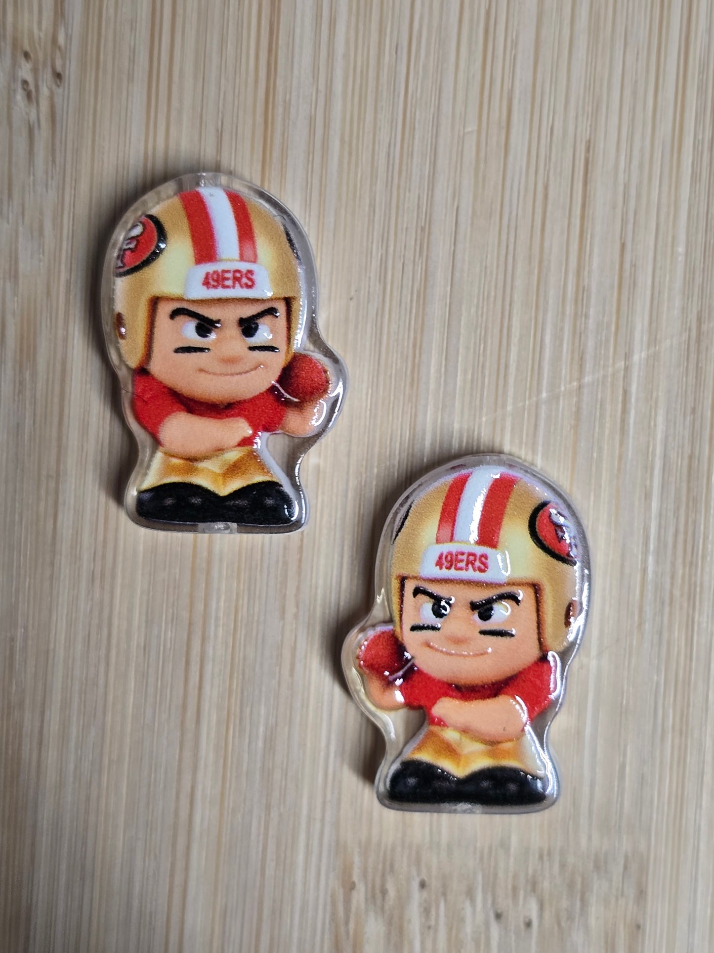 Focal- acrylic focal beads nfl single team