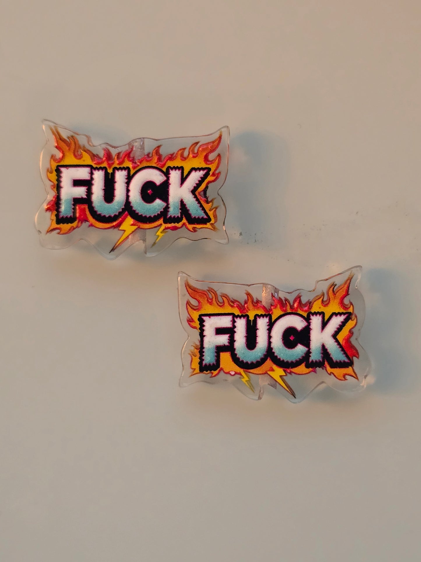 Acrylic focal beads adult language
