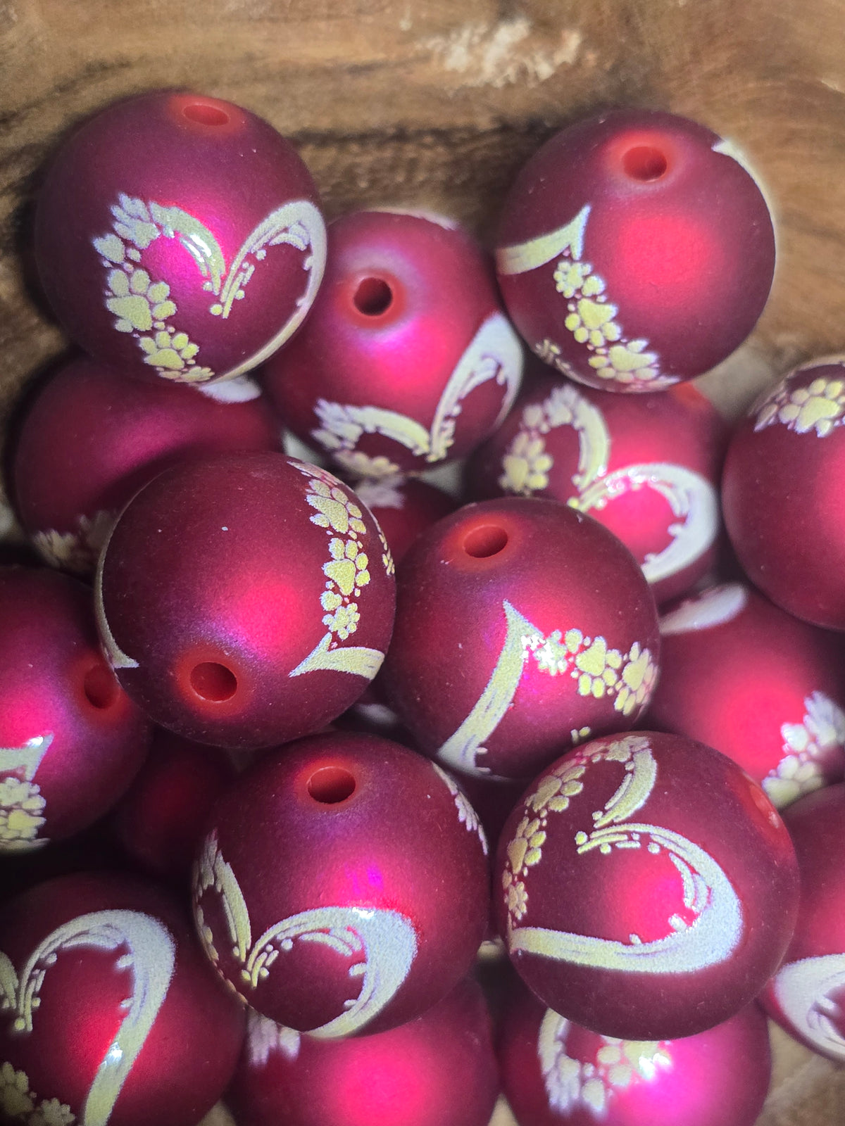 Acrylic beads 16mm matte beads