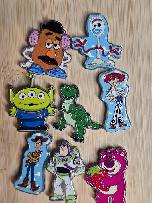 Acrylic focal beads DS movie characters mix
