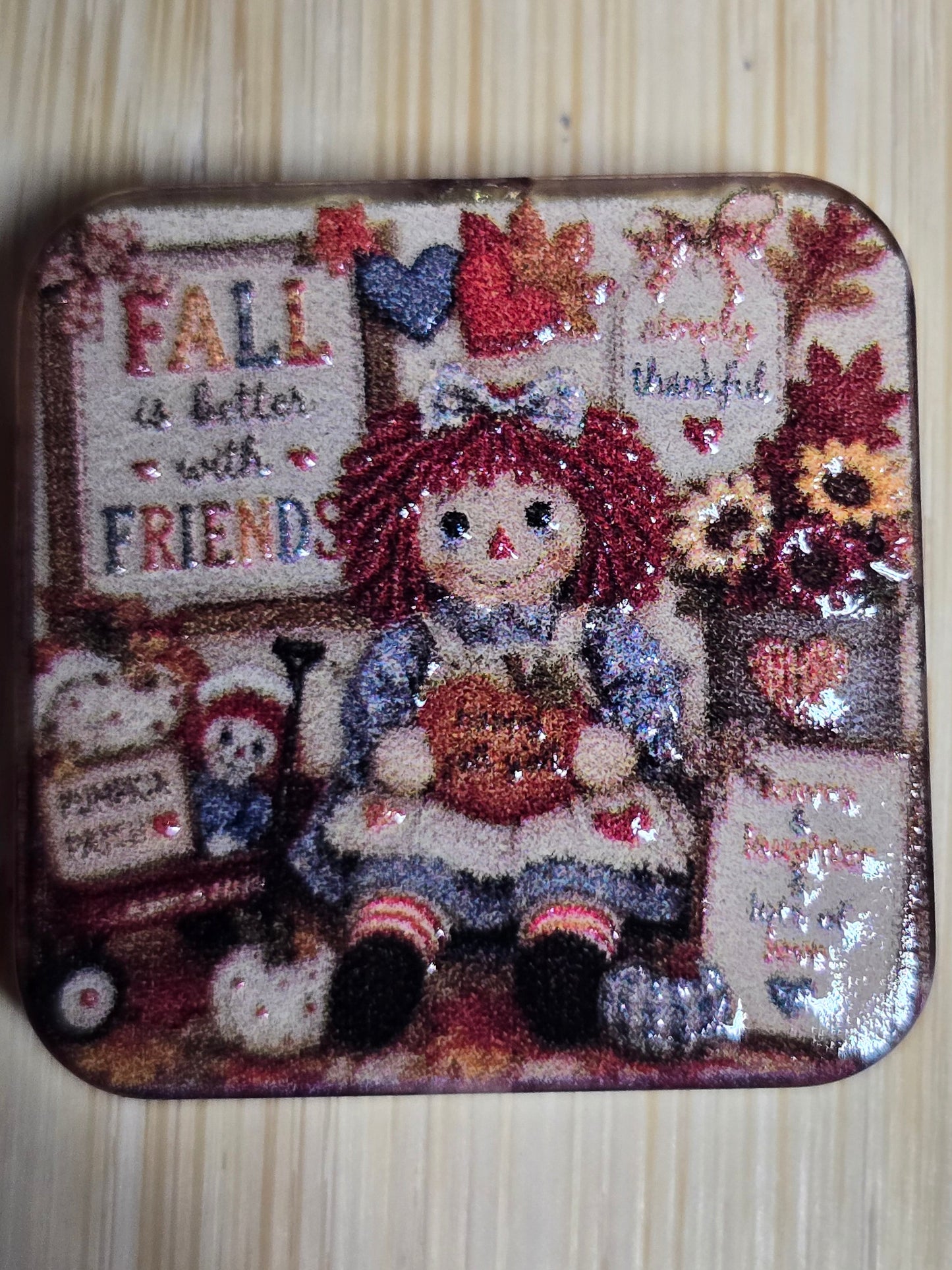 Acrylic focal beads- rag doll