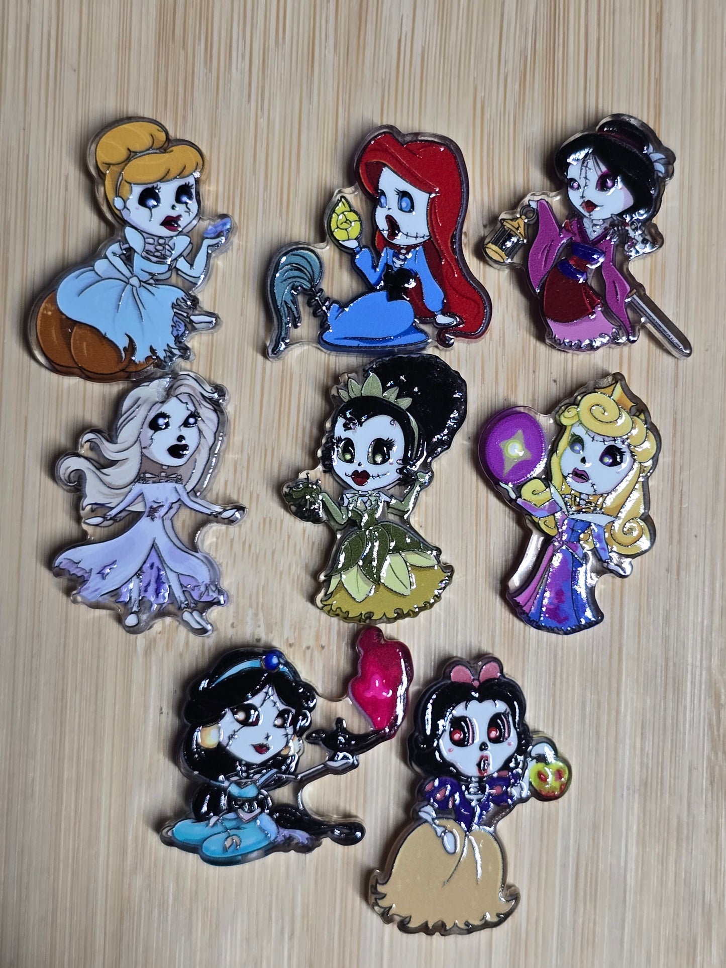 Acrylic focal beads special Halloween ghost princess mix 10pcs