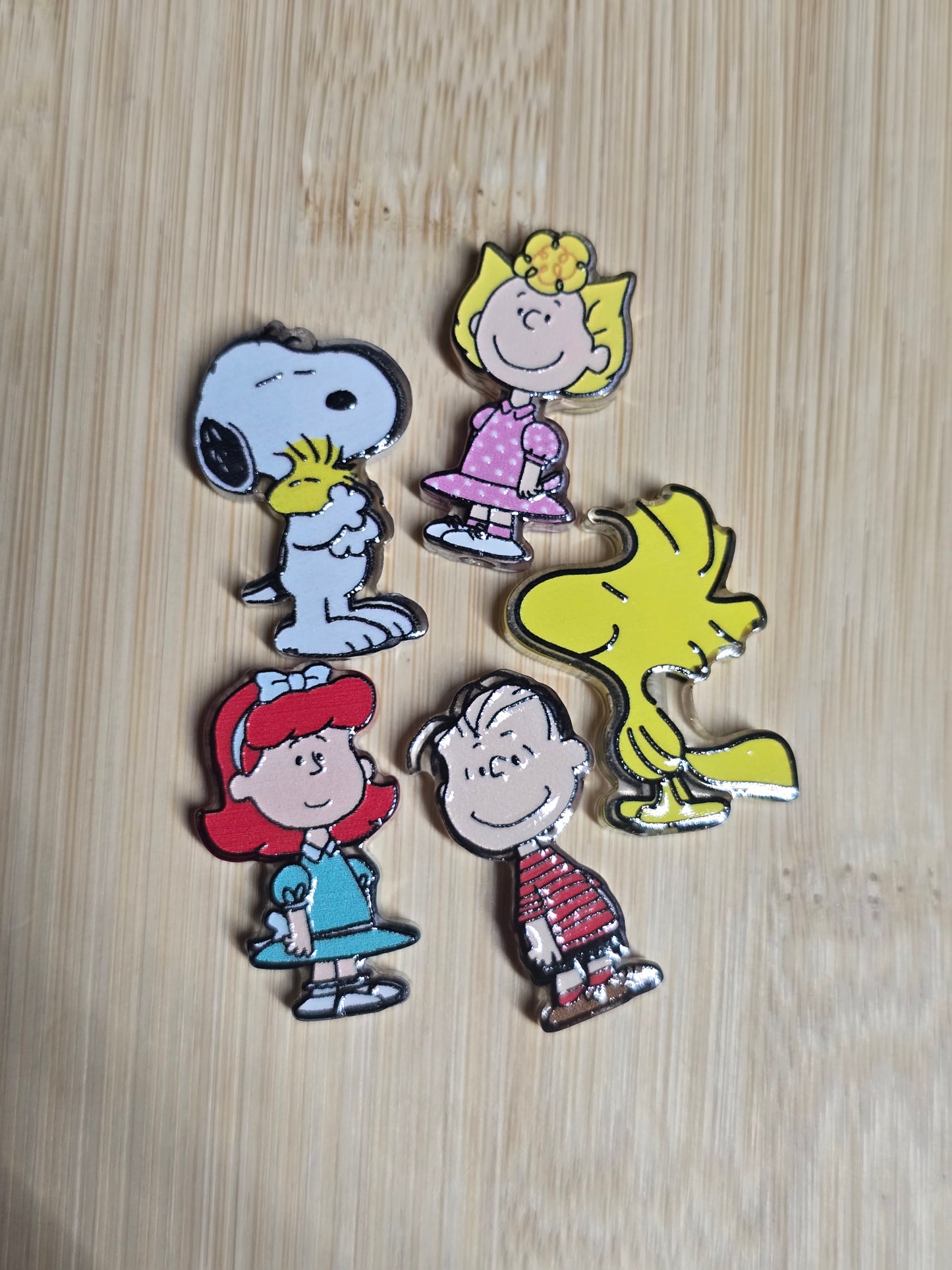 Acrylic focal beads mix- Peanuts characters