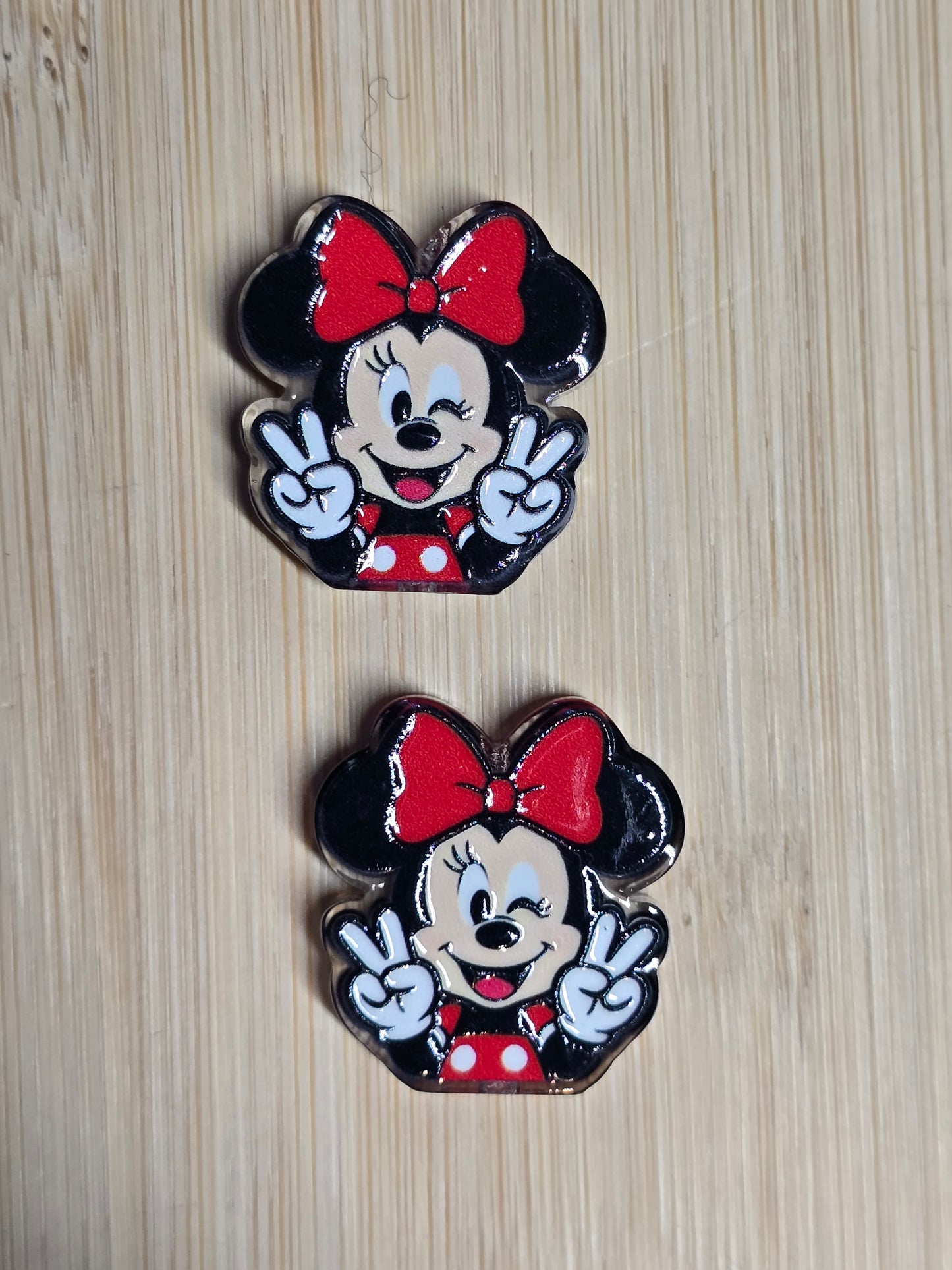 Acrylic focal beads- DS girl mouse