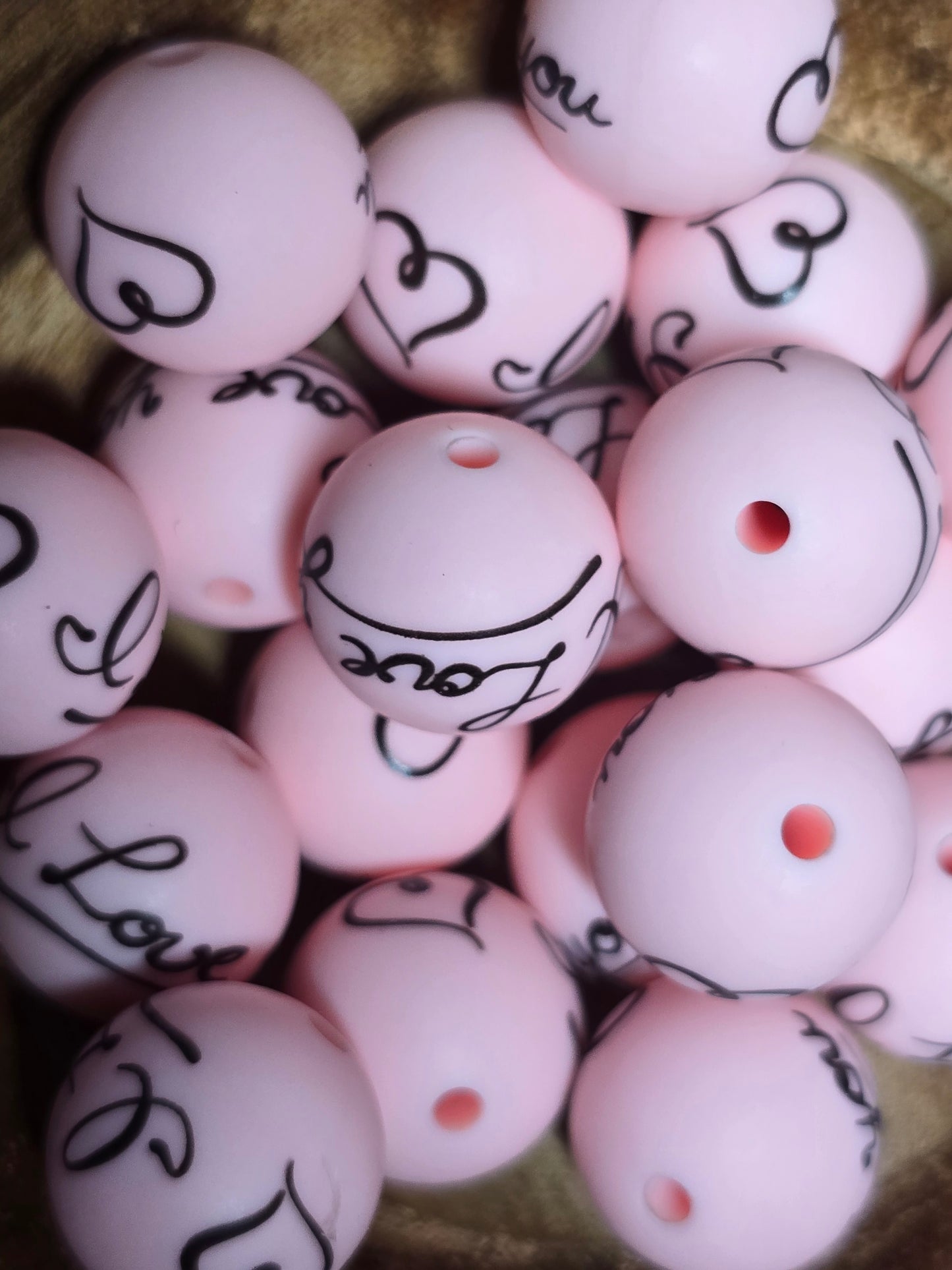 15mm silicone printed beads