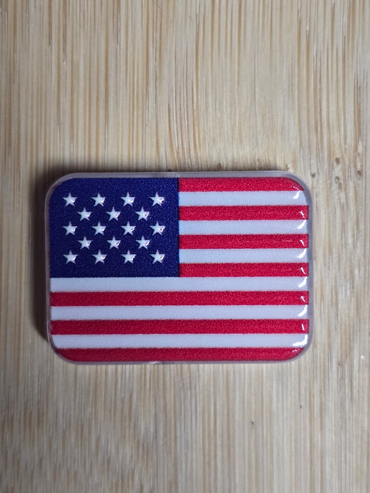 Acrylic focal beads-flag- US