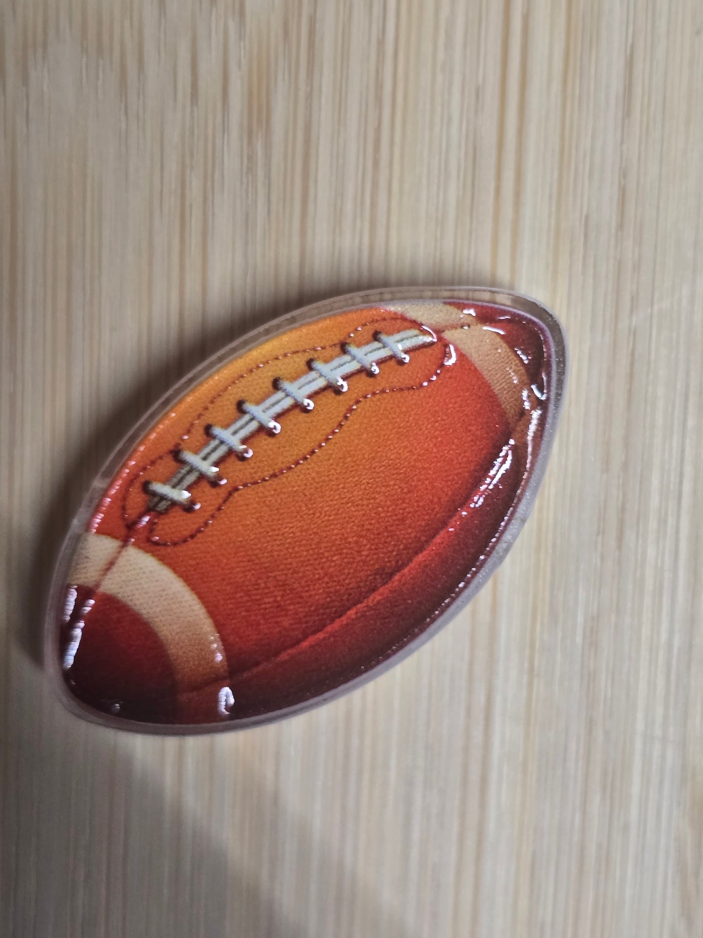 Acrylic focal beads football