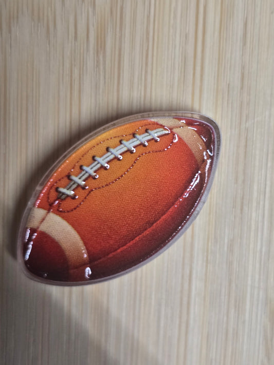 Acrylic focal beads football