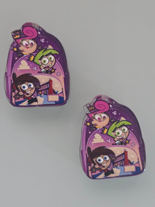 Acrylic focal beads- 90's cartoon