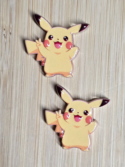Acrylic focal beads- pokemon pika