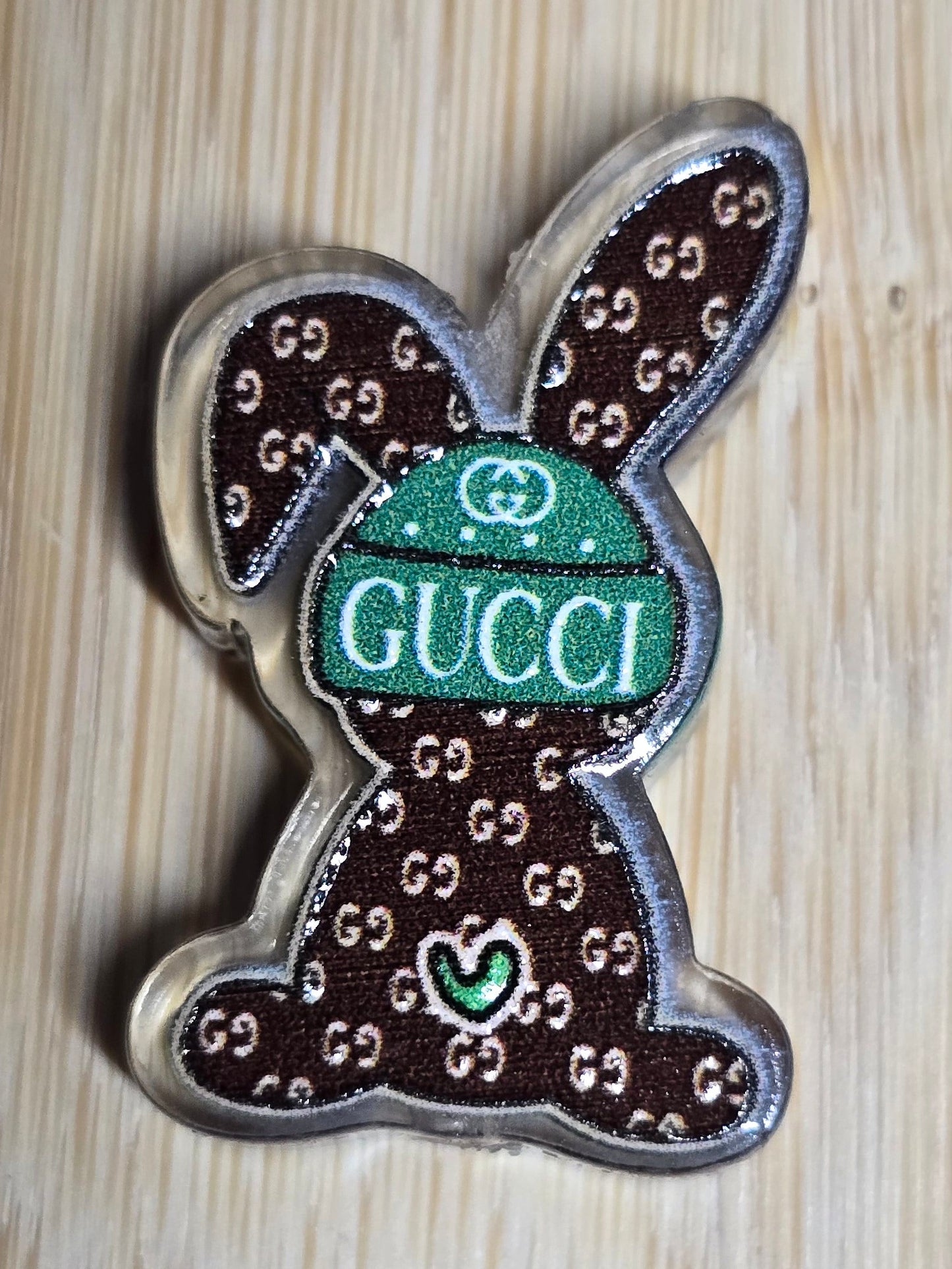 Acrylic focal beads designer inspired brown bunny