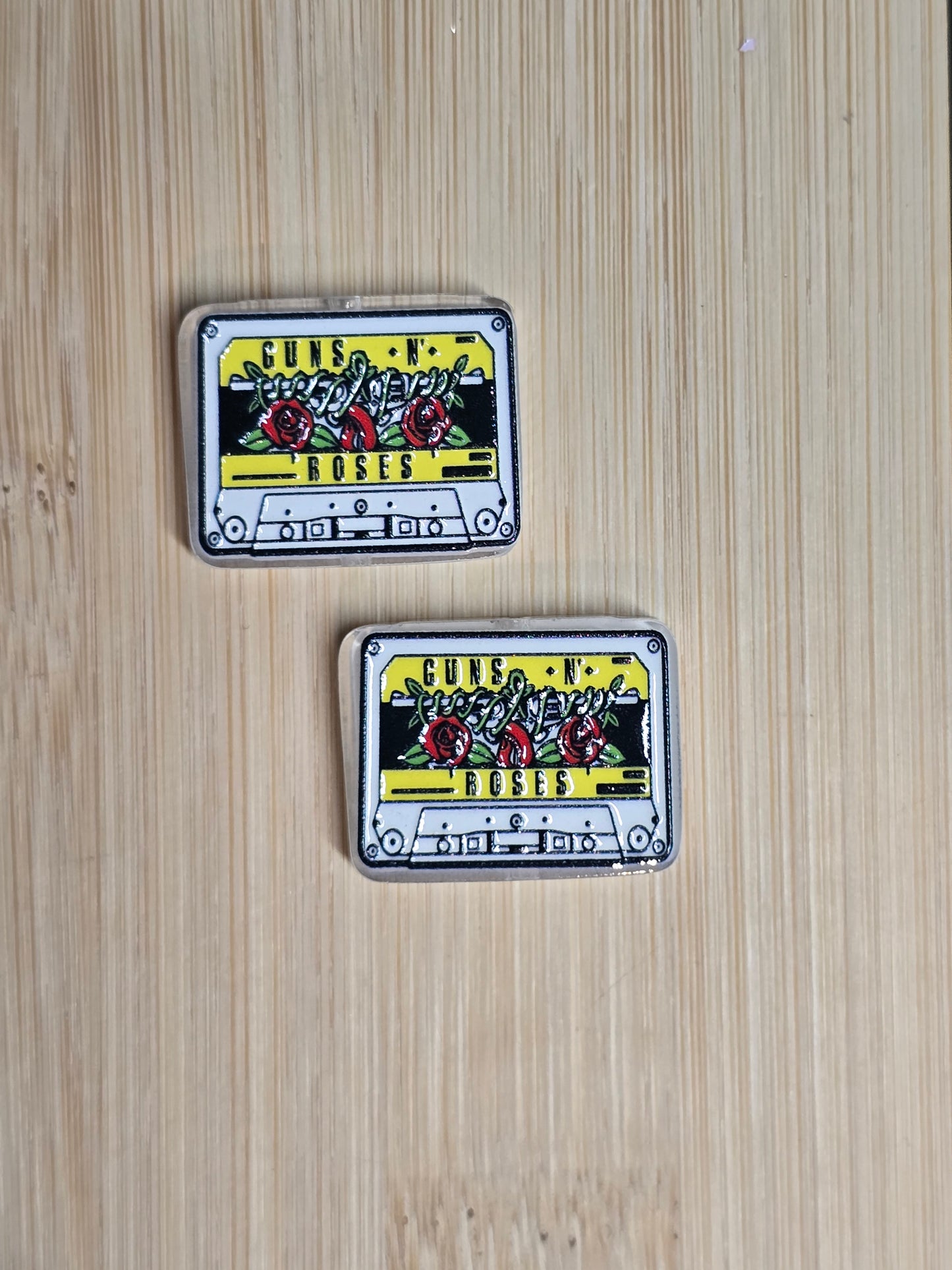Acrylic focal beads- 80's band GnR